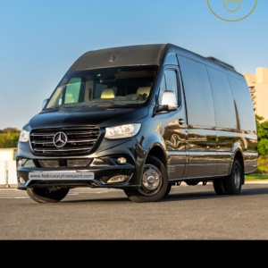 Travel in spacious comfort and premium convenience with the Mercedes Sprinter, a luxury van ideal for group travel, corporate outings, airport transfers, events, exhibitions, and inter-emirate journeys in Dubai and Abu Dhabi.