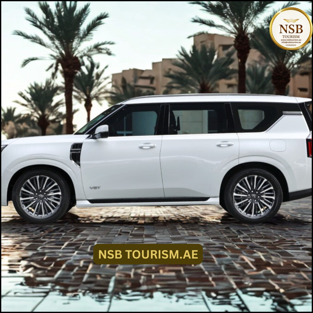 Hire Nissan Petrol vehicles with chauffeur in Dubai & Abu Dhabi. Ideal for airport transfers, city tours, corporate travel, and family trips. Book with NSB Tourism.