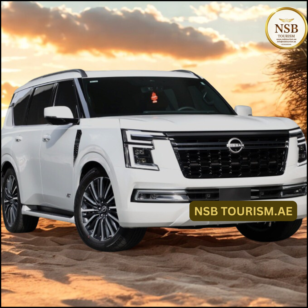 Hire Nissan Petrol vehicles with chauffeur in Dubai & Abu Dhabi. Ideal for airport transfers, city tours, corporate travel, and family trips. Book with NSB Tourism.