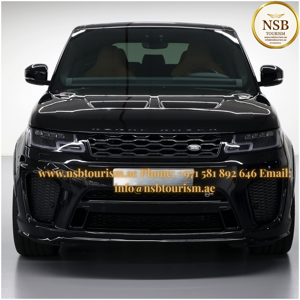 Hire Range Rover with chauffeur in Dubai & Abu Dhabi. Luxury SUV for VIP airport transfers, corporate travel, city tours, family trips, and inter-emirate journeys. NSB Tourism UAE.