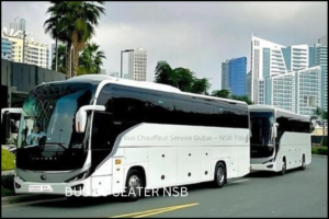 50 Seater Luxury Bus Rental Dubai | Group Coach Hire NSB Tourism