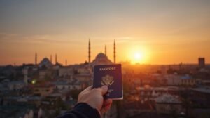 Azerbaijan tourist visa from UAE guide with Baku skyline