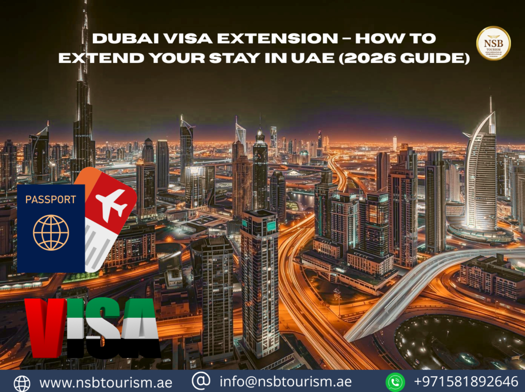 dubai visa extension guide UAE tourist visa extension process 2026