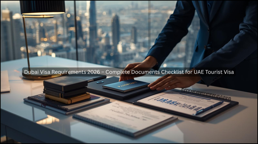 Dubai visa documents preparation travel scene