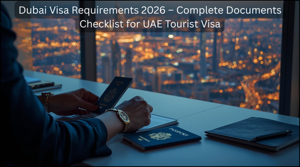 Dubai visa documents preparation travel scene