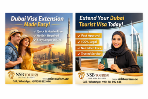 Dubai visa extension made easy with NSB Tourism – fast UAE tourist visa renewal service