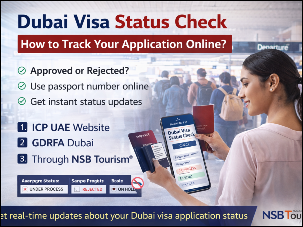 Dubai visa status check  how to track UAE visa application online by NSB Tourism