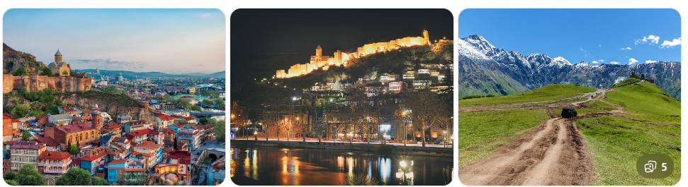 Georgia tourist visa from UAE travel Tbilisi skyline mountains scenic destination