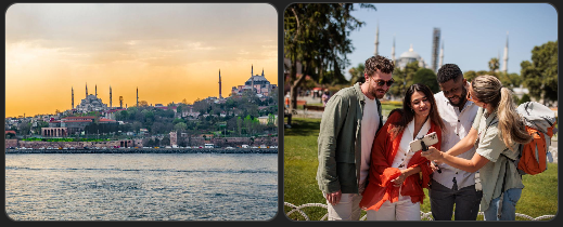 Turkey tourist visa from UAE travel Istanbul skyline