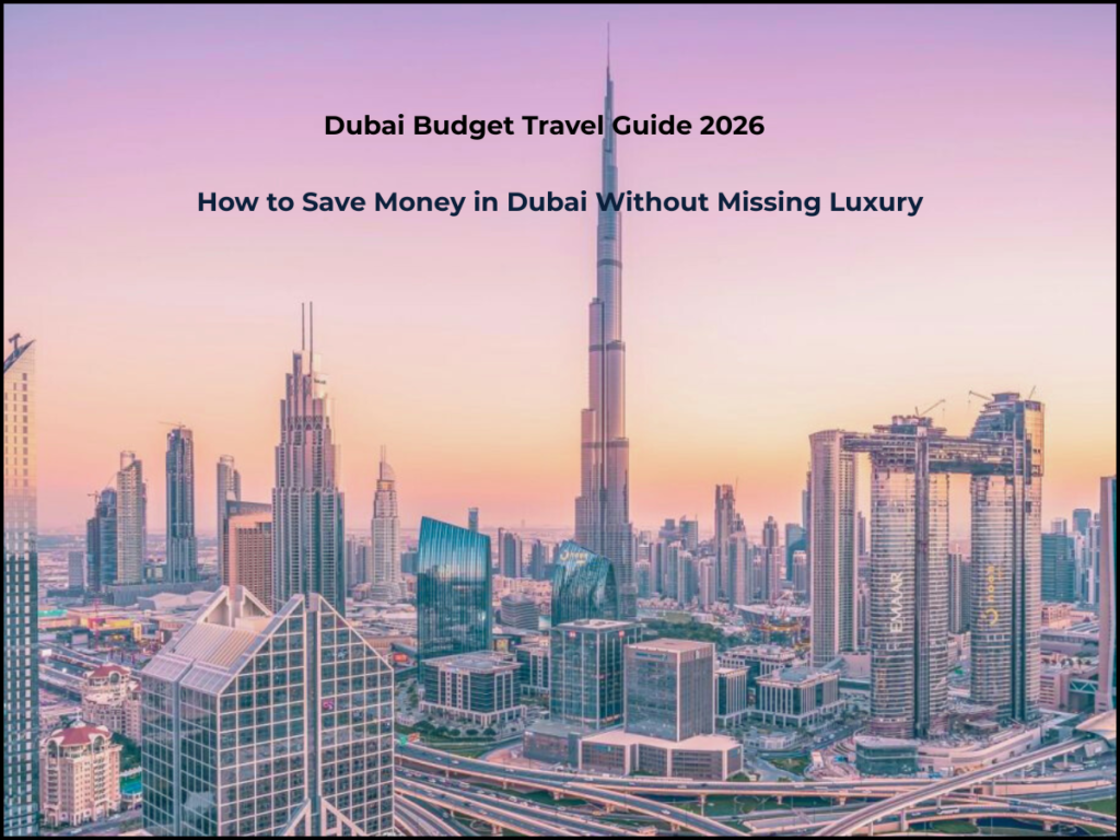 Dubai budget travel guide 2026 how to save money in Dubai cheap travel tips UAE skyline