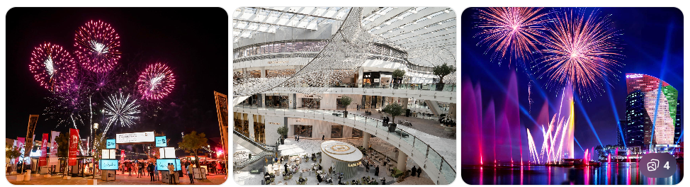 best time to visit dubai skyline burj khalifa winter clear sky