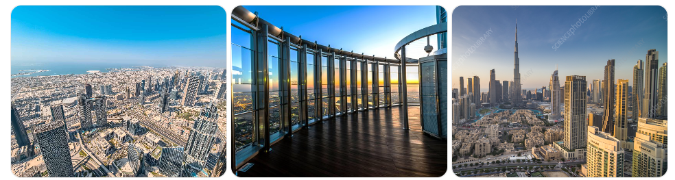 view from Burj Khalifa observation deck