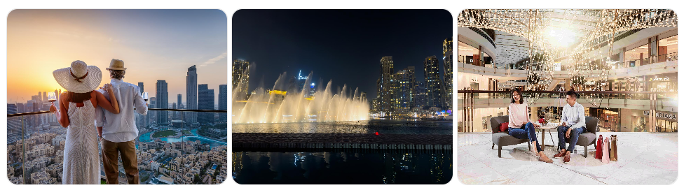 Dubai honeymoon package romantic skyline Burj Khalifa couple