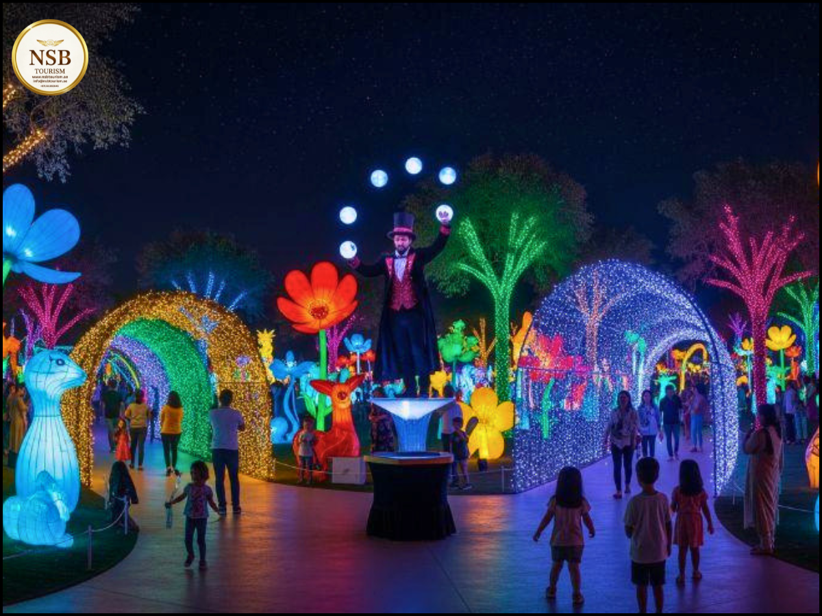 Garden Glow Dubai Art Park glowing installations