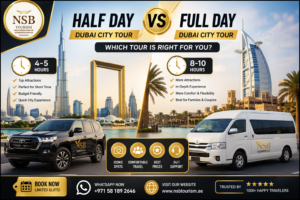 half day dubai city tour vs full day dubai city tour comparison 2026 with duration price and travel options