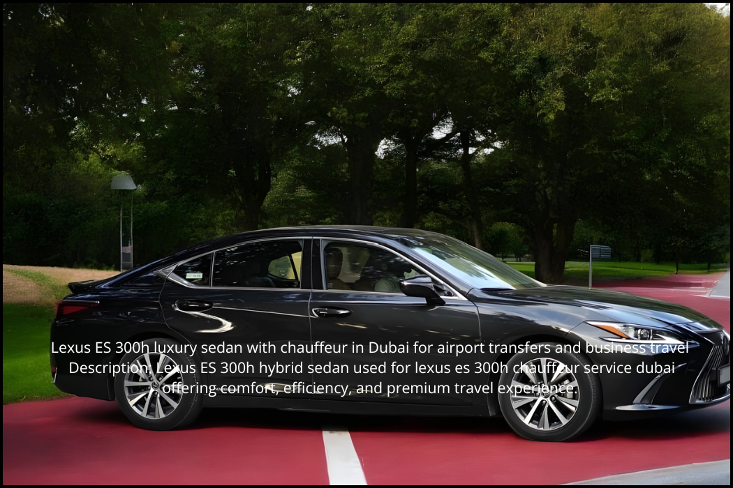 Lexus ES 300h chauffeur service Dubai with driver