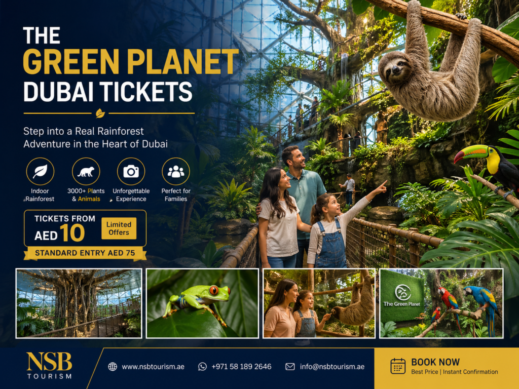 the green planet dubai tickets indoor rainforest sloth birds family experience dubai