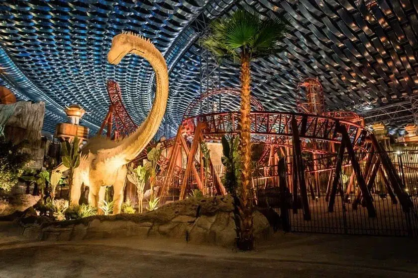 IMG Worlds tickets Dubai dinosaur roller coaster Lost Valley rides