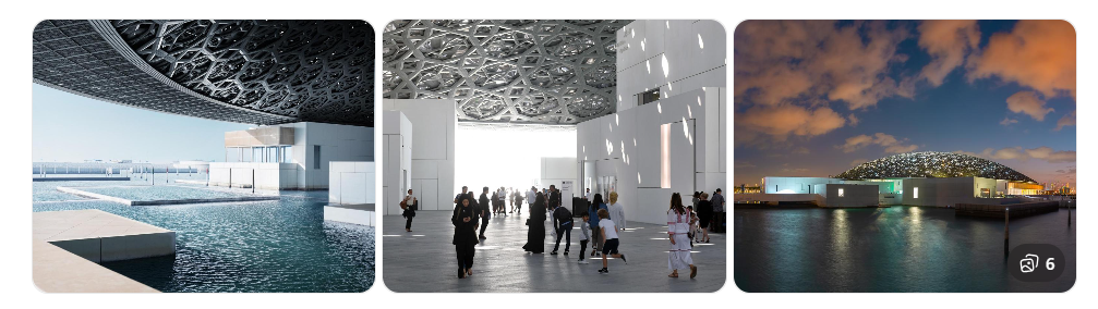 Louvre Abu Dhabi museum dome architecture rain of light interior city tour attractions