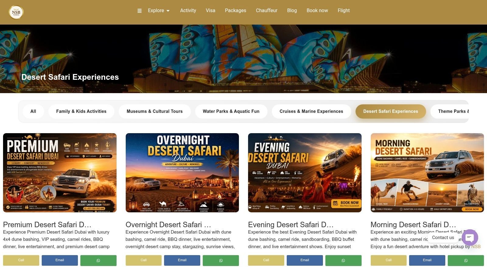 NSB Tourism's Curated Desert Safari Experiences