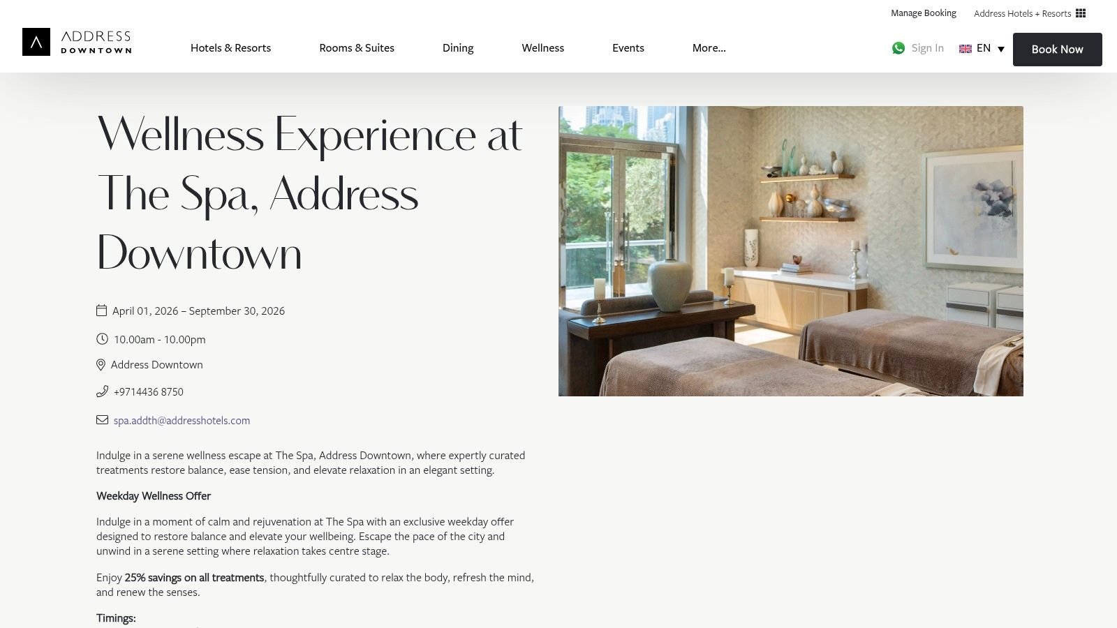 The Spa – Address Downtown