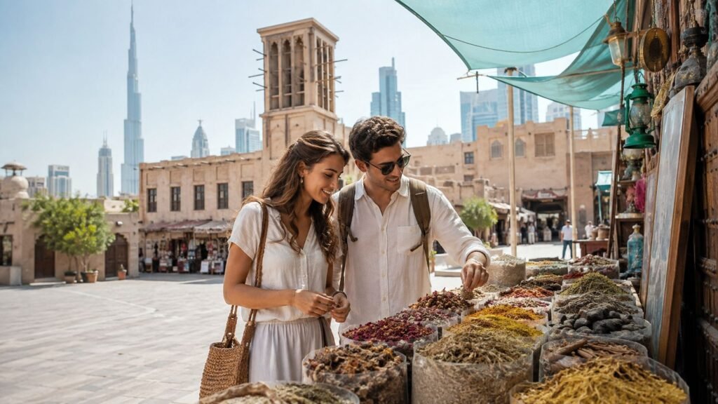 10 inexpensive things to do in Dubai featuring affordable attractions, beaches, traditional souks, cultural areas, waterfront walks, and budget-friendly sightseeing experiences.