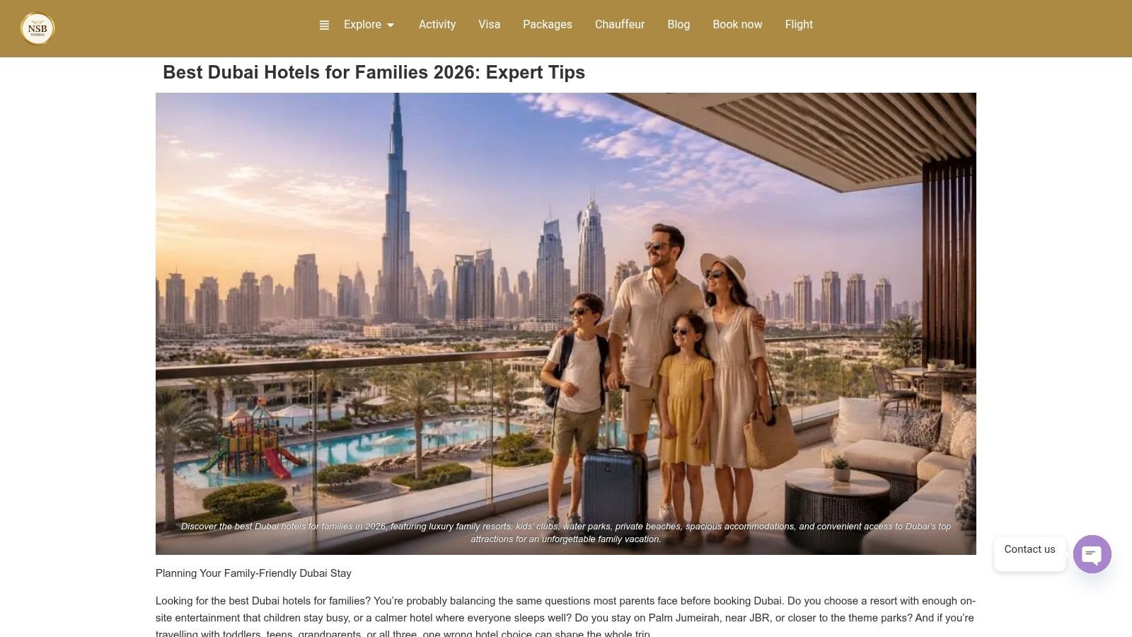 Best Dubai Hotels for Families 2026: Expert Tips