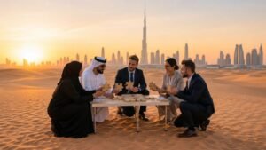 Team Building Activities Dubai – Corporate Team Enjoying Outdoor Team Building Event in Dubai | NSB Tourism