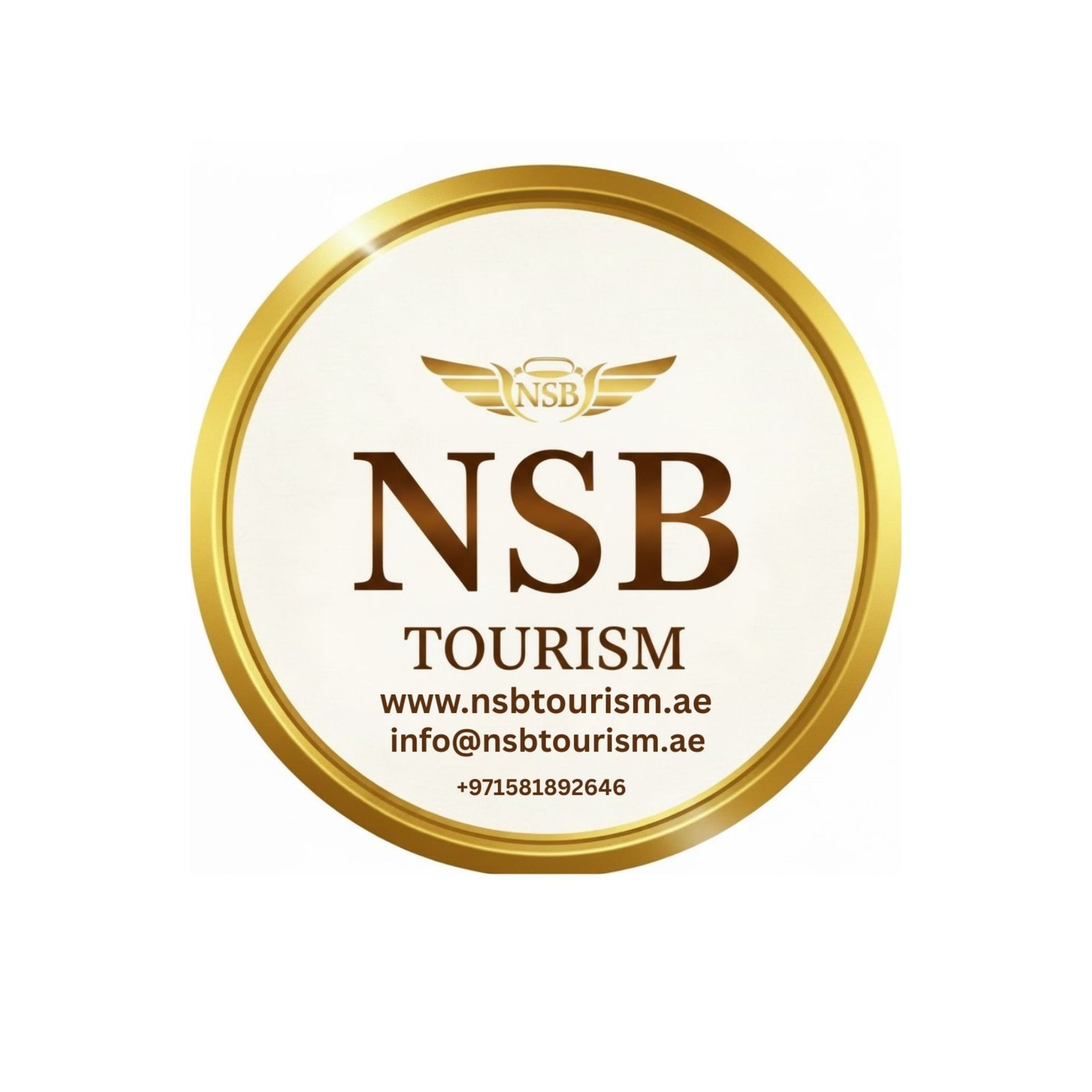 NSB Tourism LLC logo for travel, visa, tour and chauffeur services in Dubai.