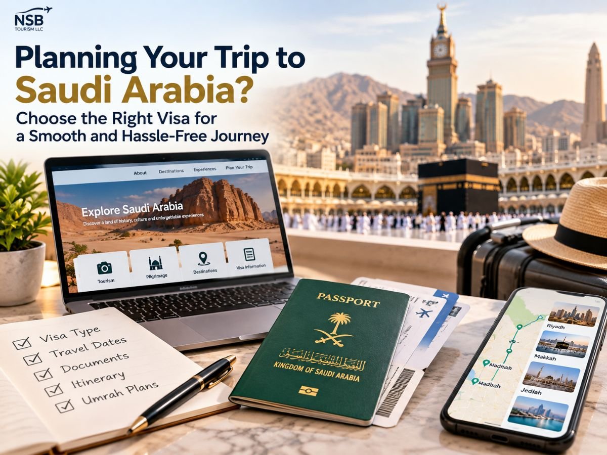 Saudi Arabia visa planning for UAE residents comparing tourist, Umrah and transit travel options