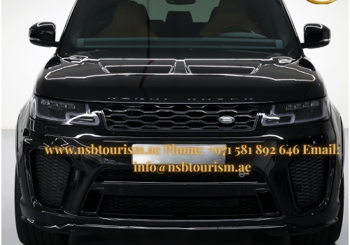 Hire Range Rover with chauffeur in Dubai & Abu Dhabi. Luxury SUV for VIP airport transfers, corporate travel, city tours, family trips, and inter-emirate journeys. NSB Tourism UAE.
